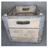 JONES-RICH WOOD MILK CRATE BUFFALO NY