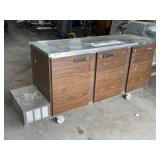BEVERAGE AIR ROLLING KEGERATOR TABLE