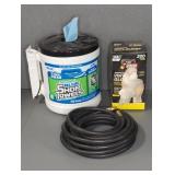 SHOP TOWELS, VINYL GLOVES, 1/4" 200 PSI. AIR HOSE