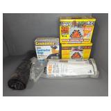 (60) CONTRACTOR BAGS, (2)  PLASTIC SHEETING
