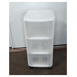 3-DRAWER ROLLING PLASTIC ORGANIZER