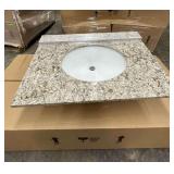 CALLISTO SINGLE BOWL GRANITE VANITY TOP 31"X22"