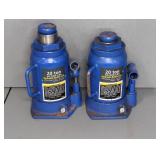 (2) 20 TON HYDRAULIC BOTTLE JACKS