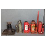 (4) SMALL HYDRAULIC BOTTLE JACKS