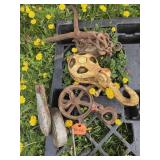 3 PULLIES, FORGE BLOWER, HOOK GRAPPLE