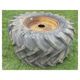 (2) BF GOODRICH 16.9-26 TIRES ON RIMS OFF CASE