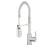 NICKEL COMMERCIAL STYLE PULL-DOWN KITCHEN FAUCET