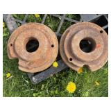 SET OF METAL LAWNMOWER/GARDEN TRACTOR TIRE WEIGHTS
