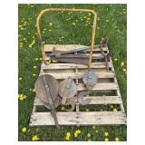 3 LARGE PULLIES, BUMPER JACK, TIRE STEP