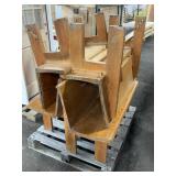 (4) 4ï¿½ SOLID WOOD CHURCH PEW BENCHES