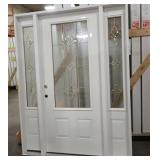 DECORATIVE ENTRANCE DOOR 36"X80" W/ 2 SIDE LIGHTS