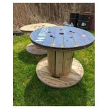 (2) WOODEN CABLE REELS