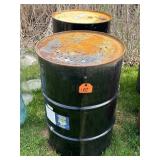 (2) 55 GALLON METAL BARRELS