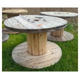 2 WOODEN CABLE REELS