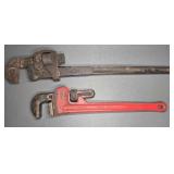 (2) PIPE WRENCHES