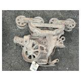 THE F.E. MEYERS & BRO CO. CAST IRON HAY TROLLEY