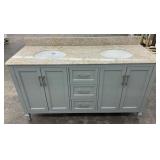 STOCKHAM CHILLED GRAY 60"X21"X34" DOUBLE VANITY