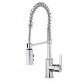 CHROME COMMERCIAL STYLE PULL-DOWN KITCHEN FAUCET