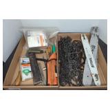 CHAIN SAW FILES, WEDGE, BARS, USED CHAIN SAW BLADE