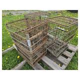 9 METAL MILK CRATES