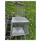 4 METAL STORAGE TOTES