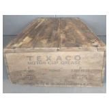 TEXACO MOTOR CUP GREASES WOOD CRATE
