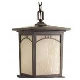 ANTIQUE BRONZE LED HANGING LANTERN 12 9/16"X8"