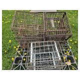 8 METAL MILK CRATES