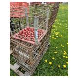 9 METAL MILK CRATES