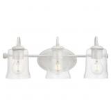 COTTAGE WHITE 3 LIGHT VANITY LIGHTING 22"X7 3/4"