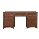 BRADSTONE 63" WALNUT BROWN WOOD EXECUTIVE DESK