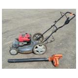 CRAFTSMAN PUSH MOWER AND ELECTRIC BLOWER