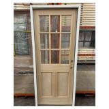 DOUGLAS FIR EXTERIOR 9 LITE DOOR 32"X80" LH
