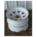 (2) 15" TRAILER RIMS - GOOD CONDITION - 5 BOLT