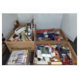 PAINT BRUSHES, CAULKING GUN, HOUSE HOLD HARDWARE