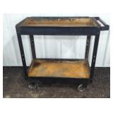 WHEELED 2 TIER METAL CART
