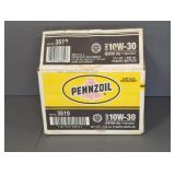 BOX OF PENNZOIL SAE 10W-30 MOTOR OIL