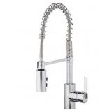 CHROME COMMERCIAL STYLE PULL DOWN KITCHEN FAUCET