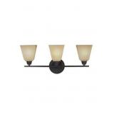 PARKFIELD THREE LIGHT WALL MOUNT BATHROOM LIGHT