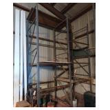 3 PALLET RACKING UPRIGHTS W/ METAL CROSS ARMS