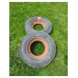 (2) 8-14.5LT TIRES ON RIMS