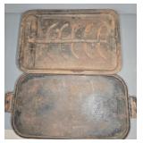 (2) CAST IRON GRIDDLE SKILLETS