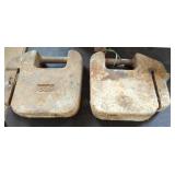 2- LAWN TRACTOR WEIGHTS - "635" MARKED