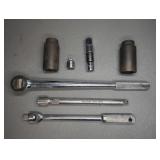 LOT OF RATCHET AND HAND DRIVERS, SOME SOCKETS