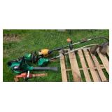 4 GAS POWERED, 1 ELECTRIC YARD TOOLS