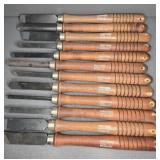(12) CRAFTSMAN WOOD LATHE CHISELS