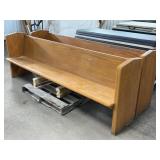 (2) 8ï¿½ SOLID WOOD CHURCH PEW BENCHES