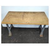 WOOD WORK TABLE, 60" X 30" X 32"