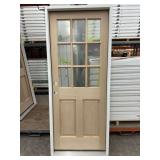 DOUGLAS FIR EXTERIOR 9 LITE DOOR 32"X80" RH