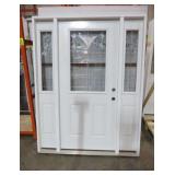 DECORATIVE ENTRANCE DOOR 36"X80" W/ 2 SIDE LIGHTS